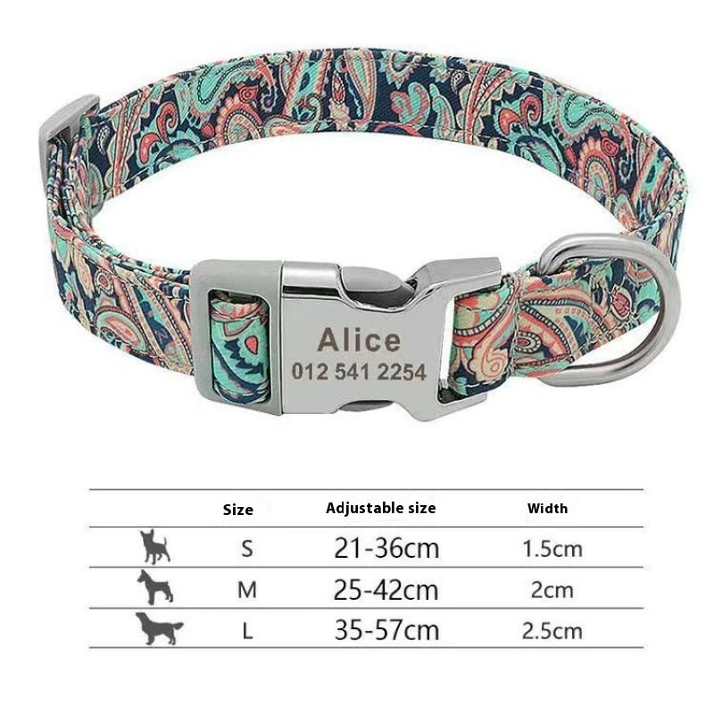 Adjustable Dog Collar with Secure Buckle Design