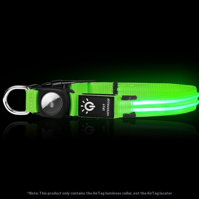 Ondaum Pet LED Luminous Collar – Waterproof & Adjustable for Night Safety