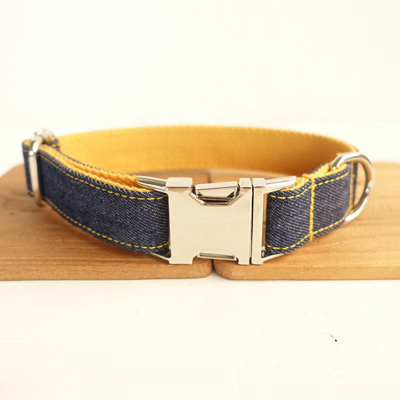 MUTTCO pet collar bow tie traction set