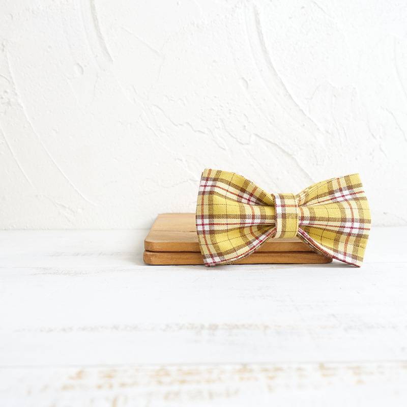 Dog lattice collar handmade pet bow bow bow jewelry