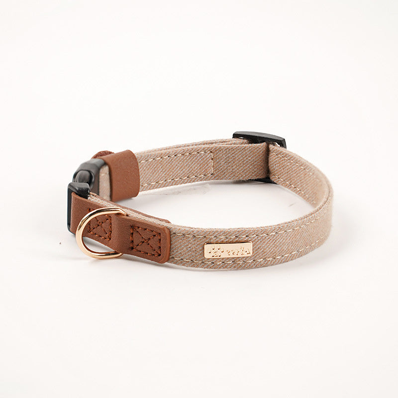 Adjustable Mohair Dog Collar with Safety Features