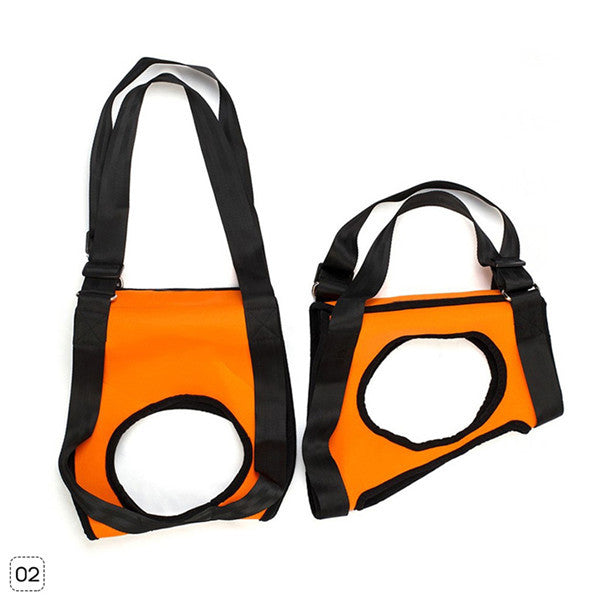 Auxiliary single shoulder lifting strap for injured dog