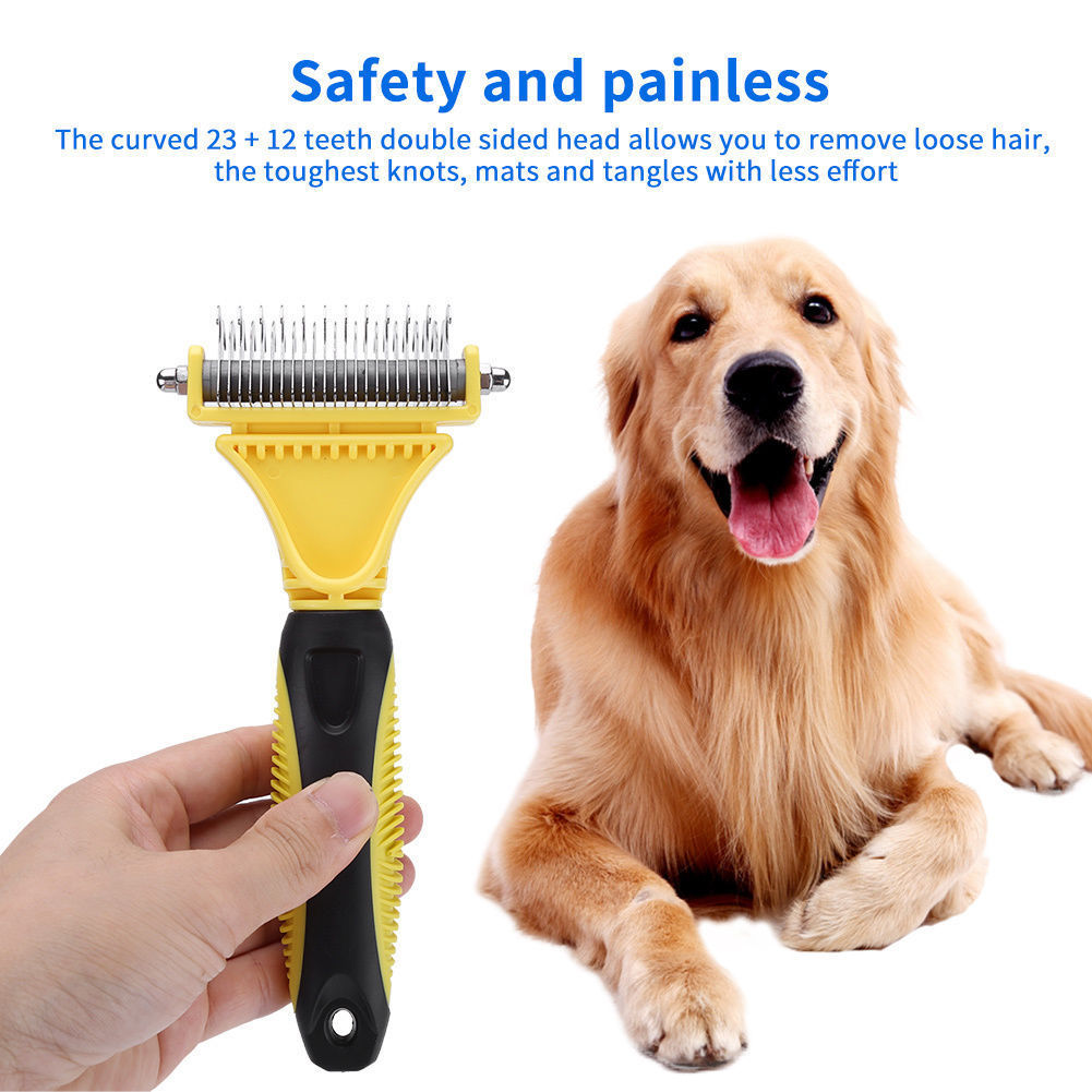 Stainless steel double-sided knot comb