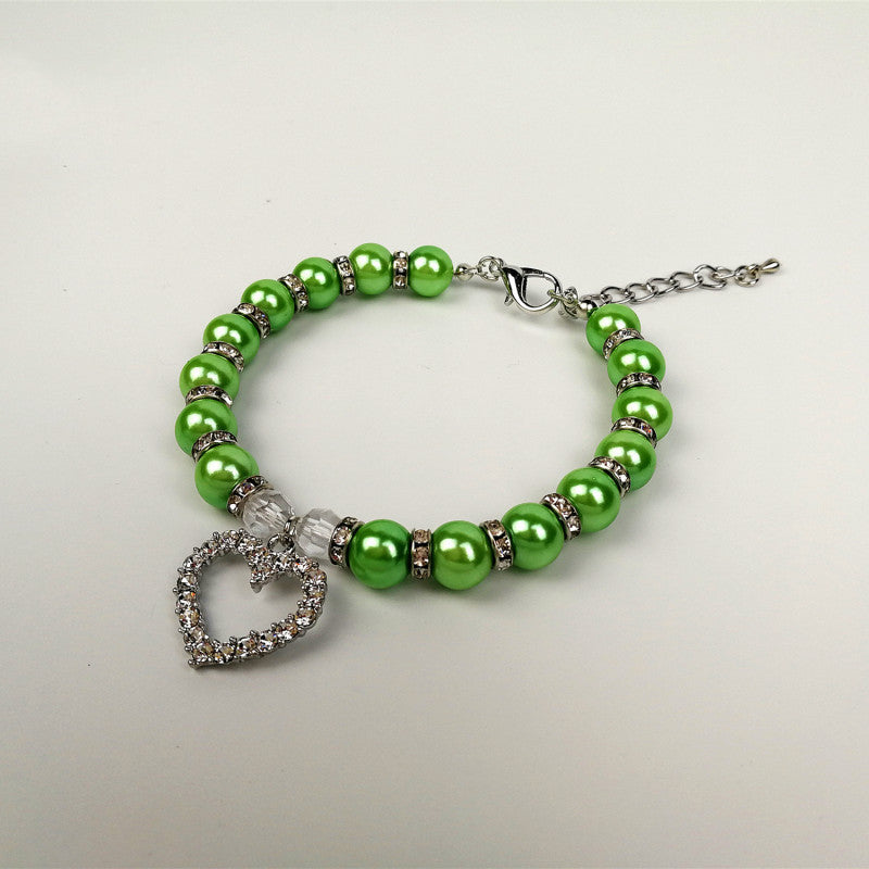 Pearl Necklace Pet Collar Decoration
