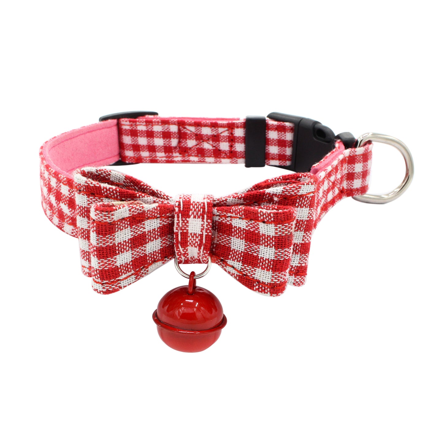 Pet microfiber backing comfortable bow collar collar