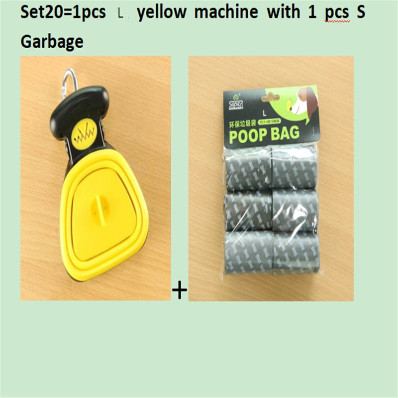 Foldable Dog Pooper Scooper with Degradable Bags
