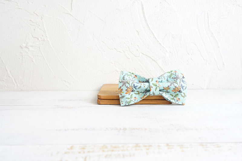 Thermal transfer flower dog collar drawstring bow