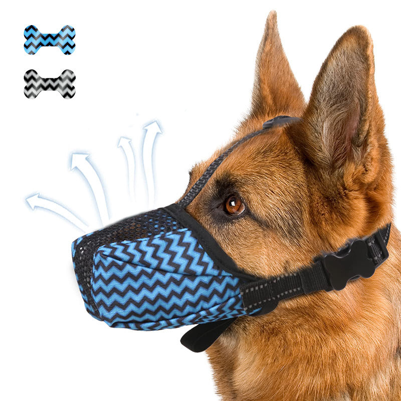 Dog Muzzle Air Mesh Breathable Muzzle For Medium Large Sized Dogs To Anti Prevent Biting Barking Chewing Soft Basket Muzzle For German Shepherd Dog With Reflective Adjustable Strap
