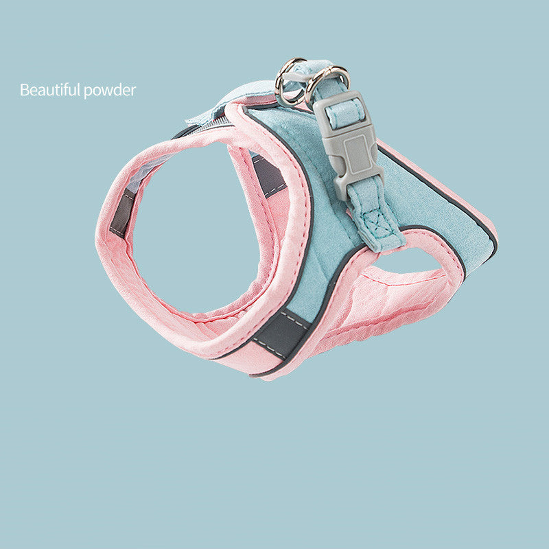 Cat traction rope vest-style reflective chest strap to prevent breaking free and cute to go out