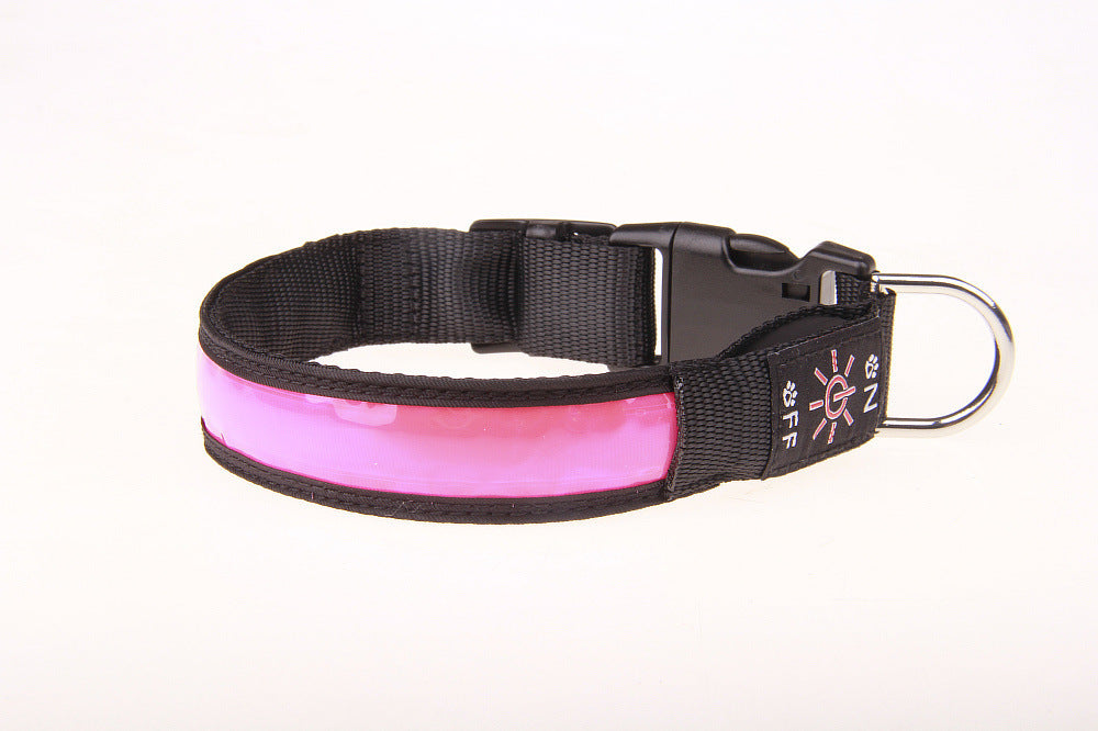 Rechargeable Luminous Pet Collar Golden Retriever Teddy Collar