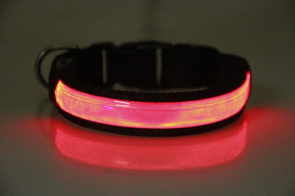Rechargeable Luminous Pet Collar Golden Retriever Teddy Collar