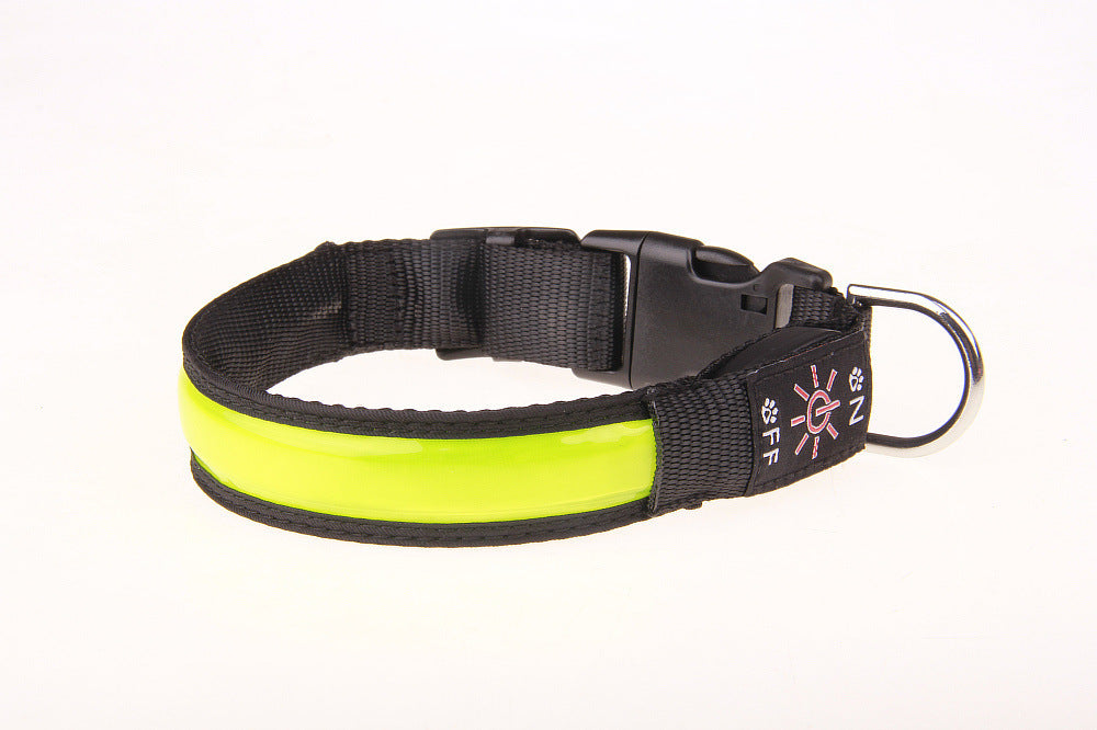 Rechargeable Luminous Pet Collar Golden Retriever Teddy Collar