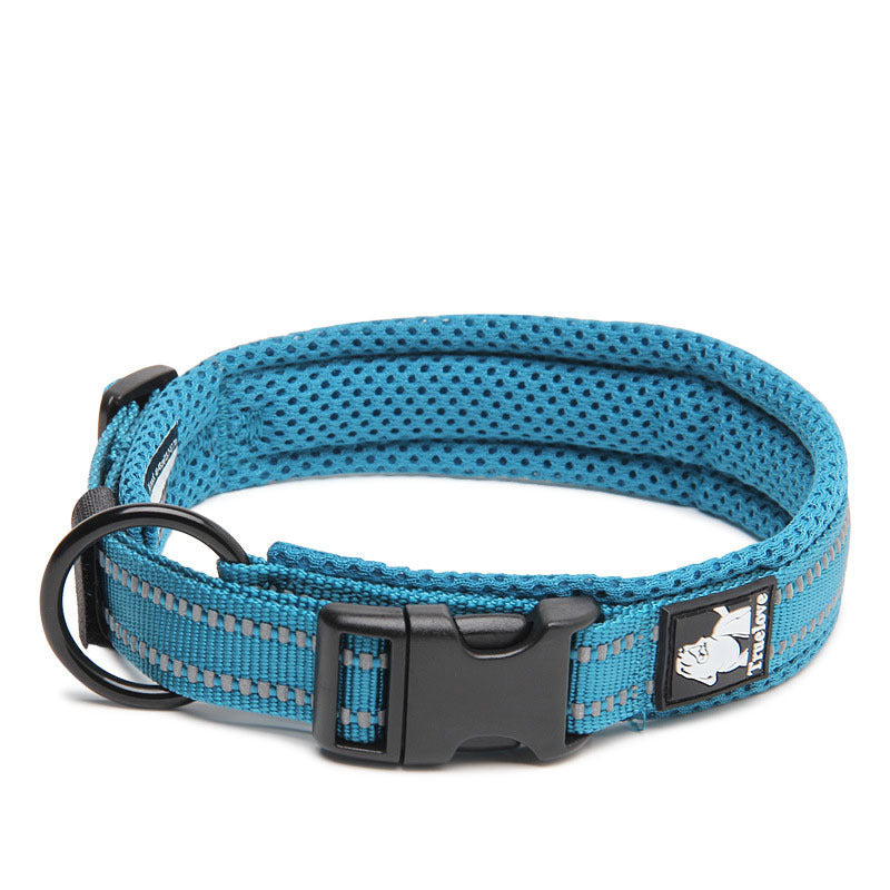 Pet Reflective Nylon Sandwich Breathable Mesh Collar