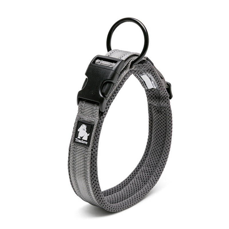 Pet Reflective Nylon Sandwich Breathable Mesh Collar