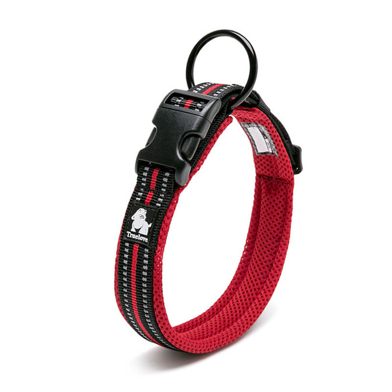 Pet Reflective Nylon Sandwich Breathable Mesh Collar