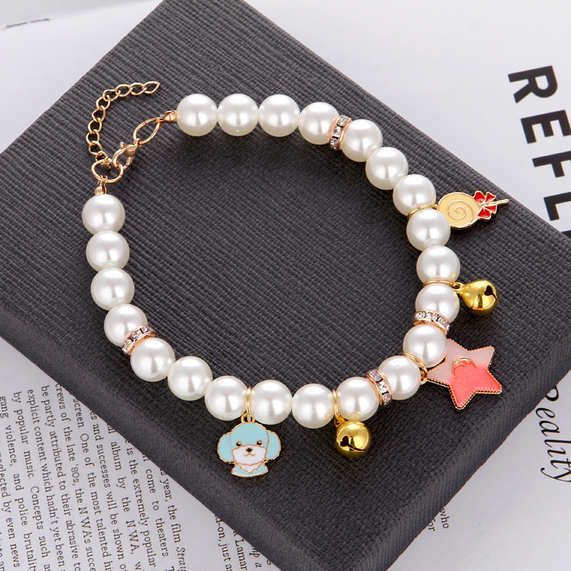 Pet Collar Pearl Making Fashionable And Cute