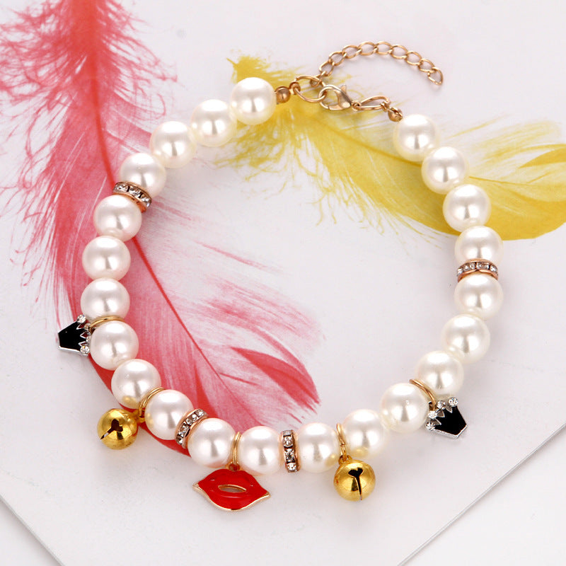 Pet Collar Pearl Making Fashionable And Cute