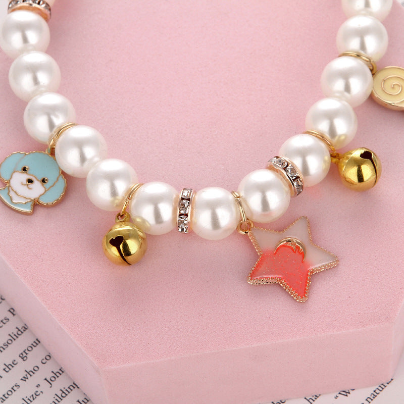 Pet Collar Pearl Making Fashionable And Cute