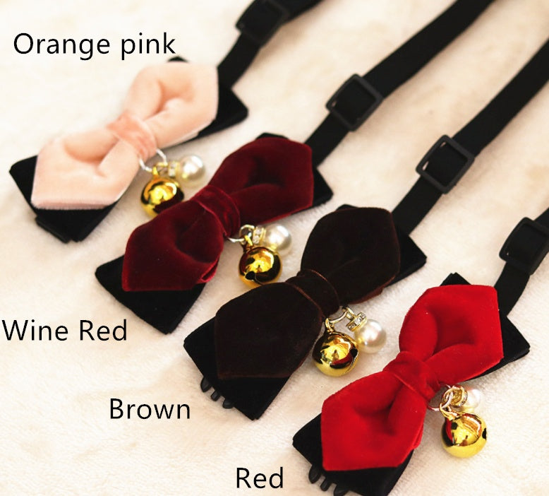 Dog Bell Collar Cat Bow Tie Pet Bow Tie