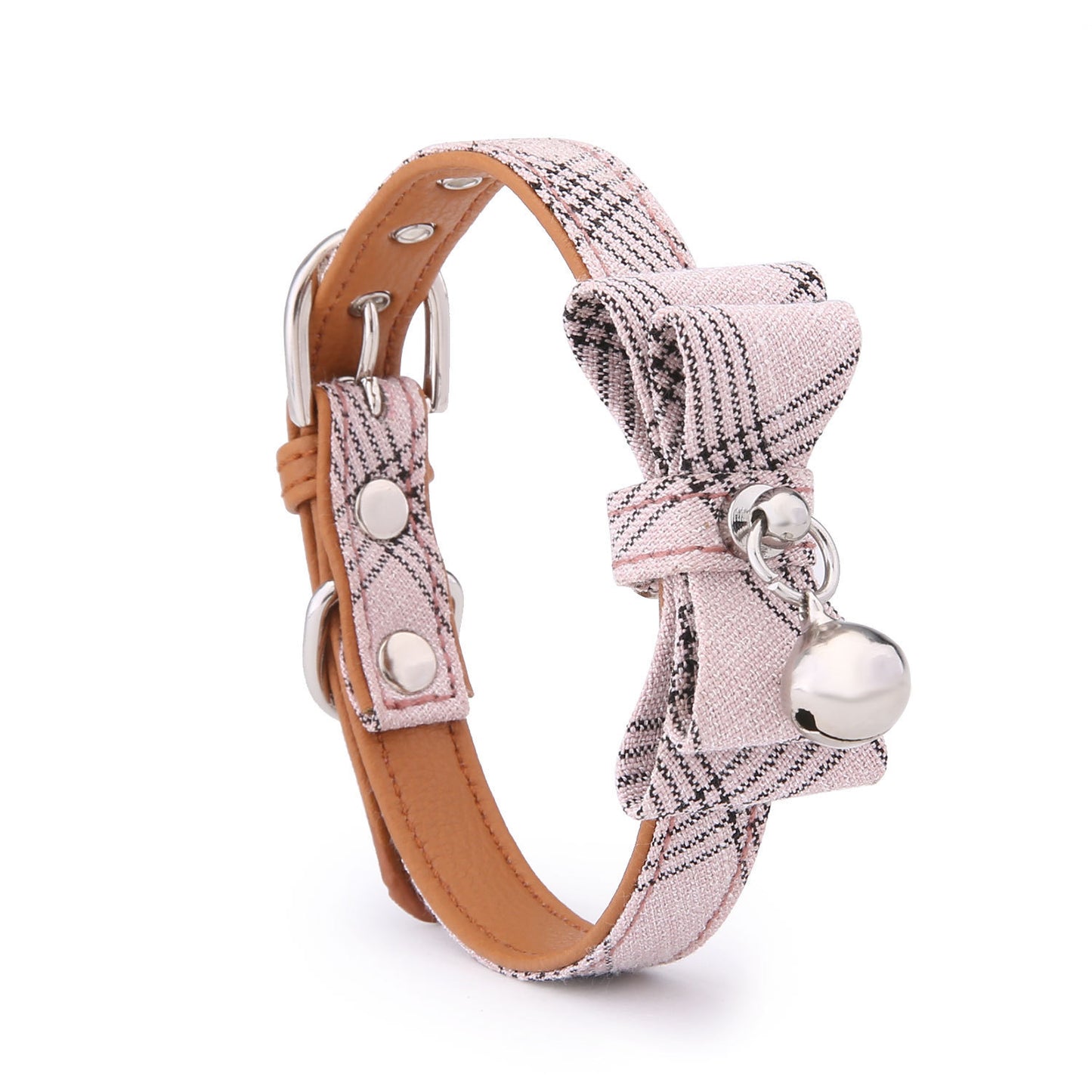 Diagonal Striped Cat Bell Collar