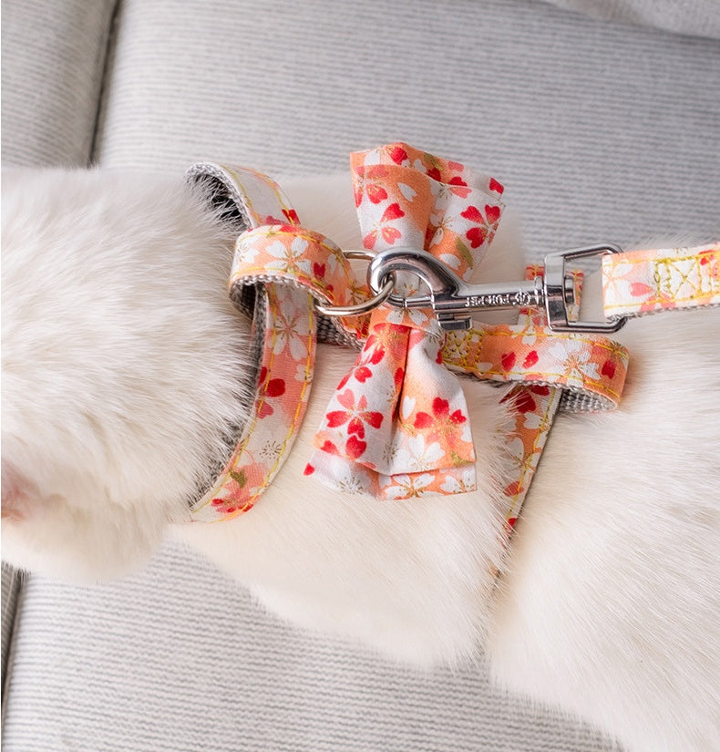 Japanese Butterfly Vest Traction Rope Nylon Webbing Cat Chest Strap