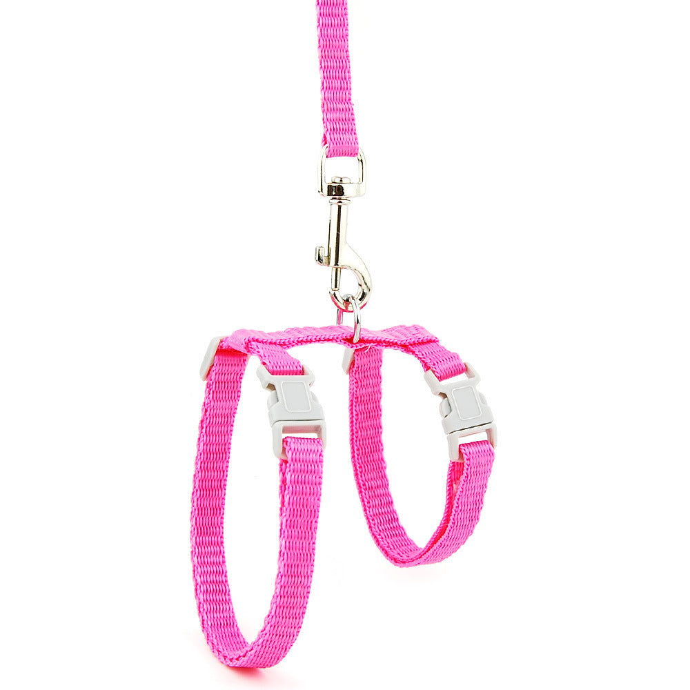 Pet Traction Rope I-shaped Cat And Dog Chest Strap Adjustable Anti-stroke Cat Rope Japanese-style Cat Walking