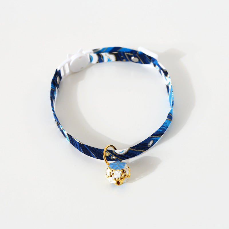 Sunflower adjustable pet bell collar