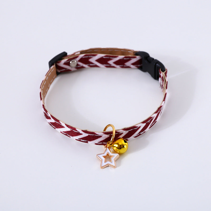 Sunflower adjustable pet bell collar