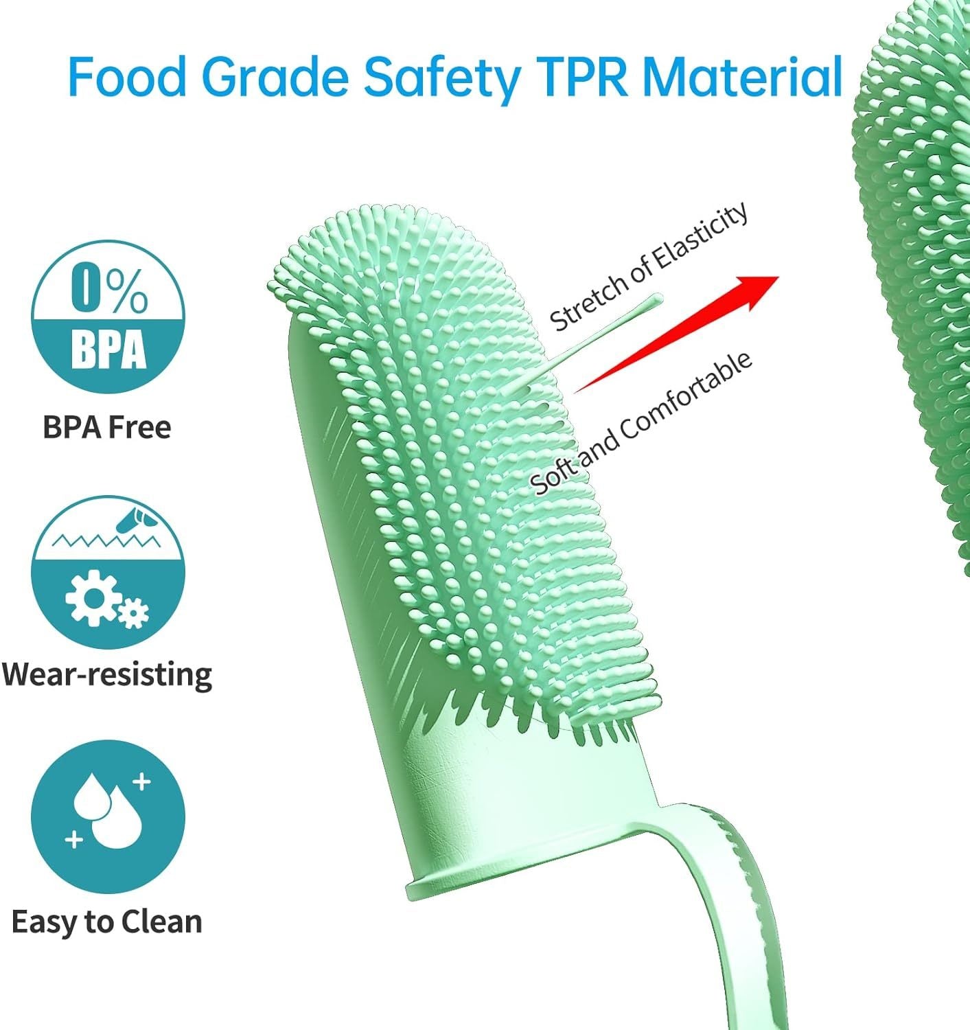 Toothbrush For Dog Finger Toothbrush Kit 135 Surround Bristles For Easy Teeth Cleaning Double Finger Toothbrush Dental Care For Puppies Cats And Small Pets