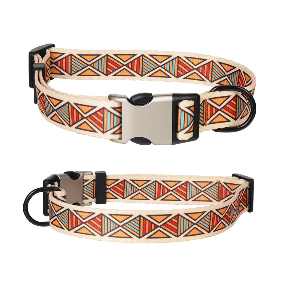 Pet collar lettering metal buckle