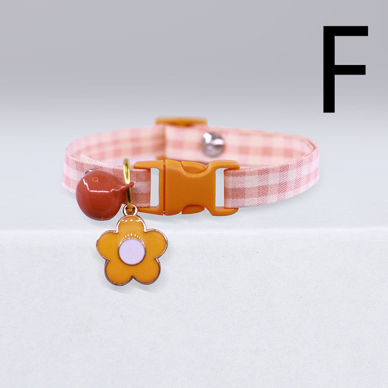 Cat Cute Checkered Collar Bell