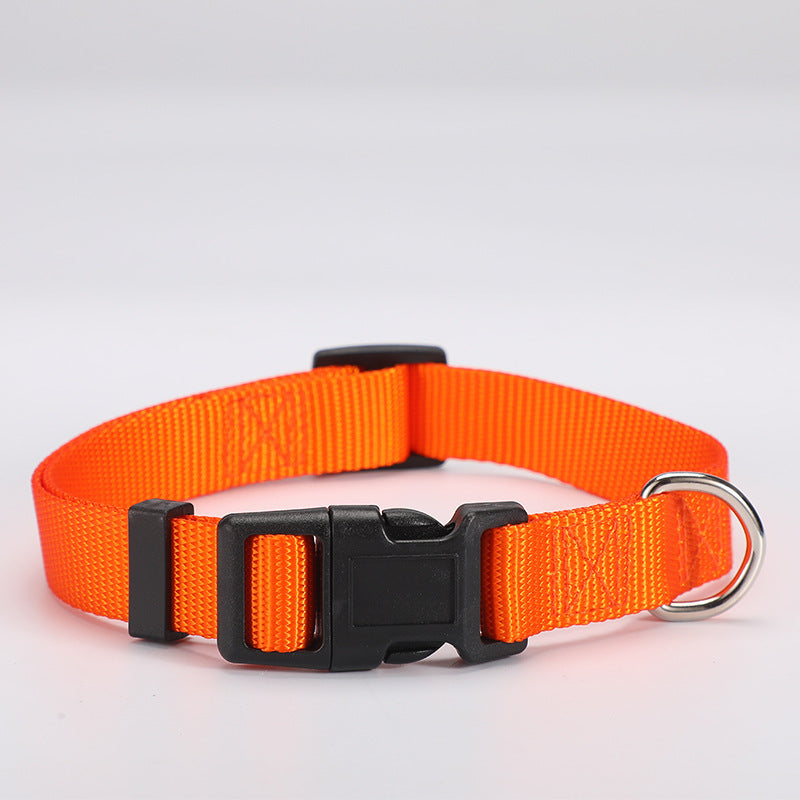 Ondaum Adjustable Plain Polyester Pet Collar – Durable & Comfortable Dog Collar in Multiple Colors & Sizes
