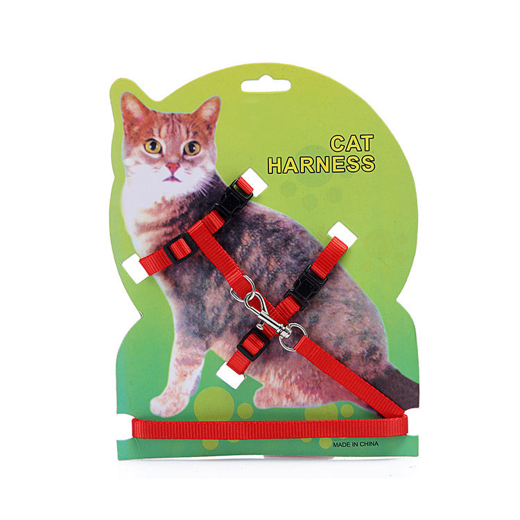 I-shaped solid color cat chest and back