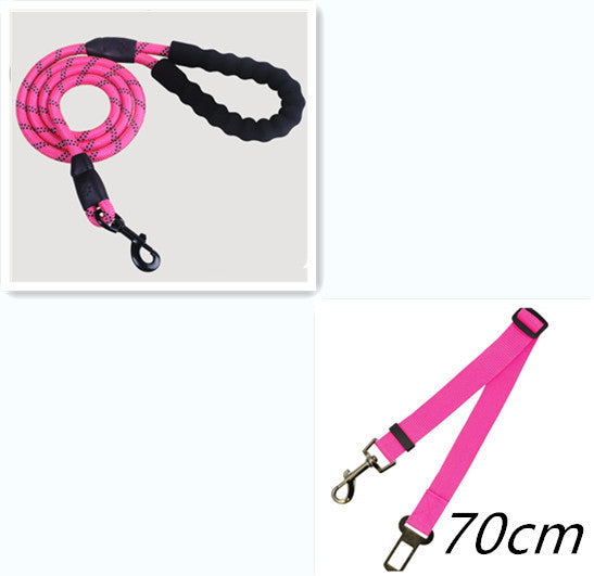 Reflective Dog Leash - Nylon Rope for Walking & Training, Small to Large Dogs
