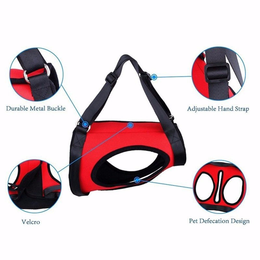 Auxiliary single shoulder lifting strap for injured dog