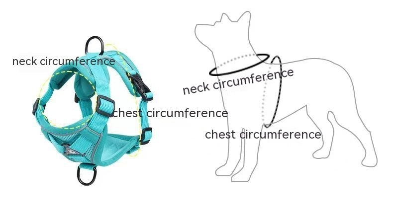 Vest Style Anti Slip Dog Reflective Traction Rope