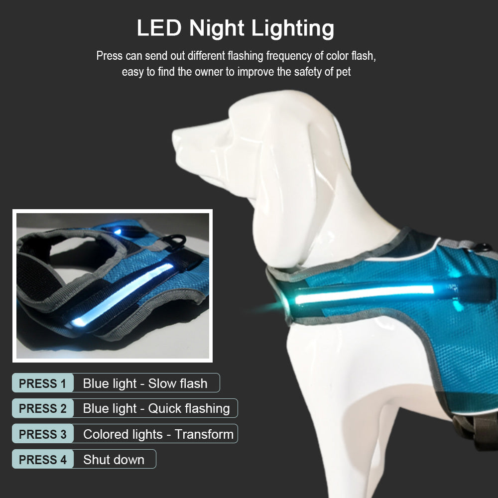 Pet Solid Color K-Shaped Luminous LED Strap