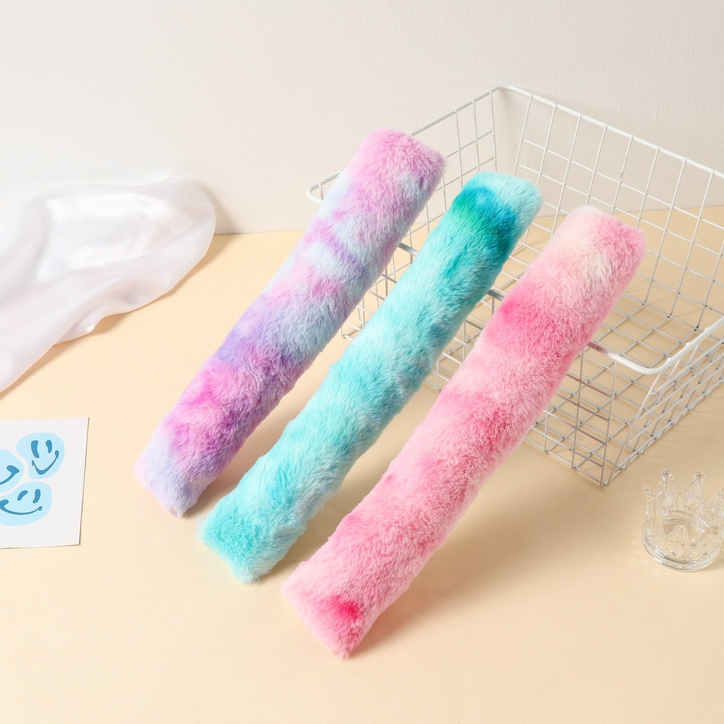 Short Plush Strip Pillow With Cat Grass Bag