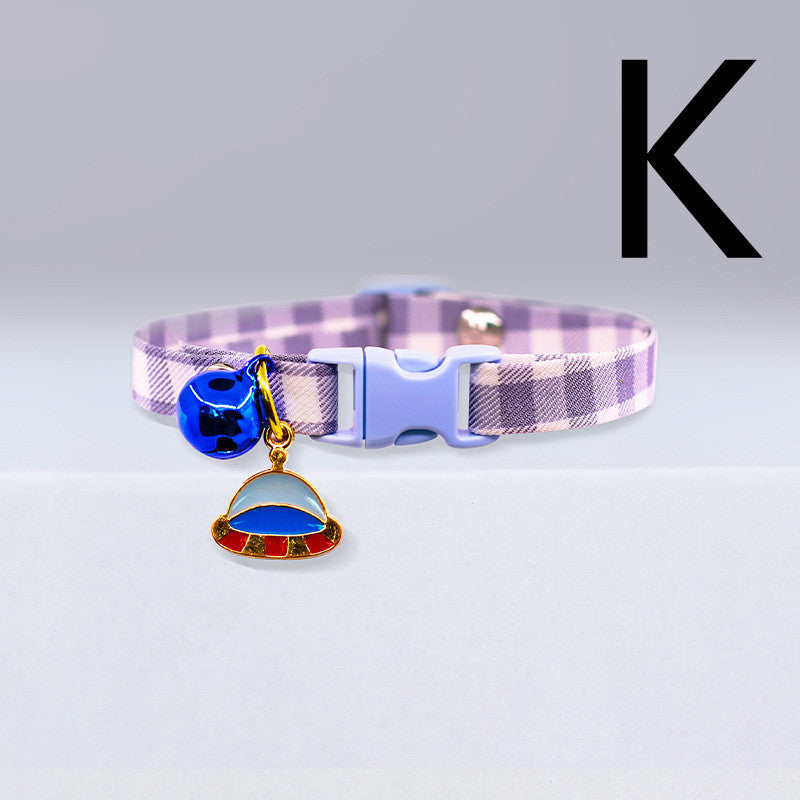 Cat Cute Checkered Collar Bell