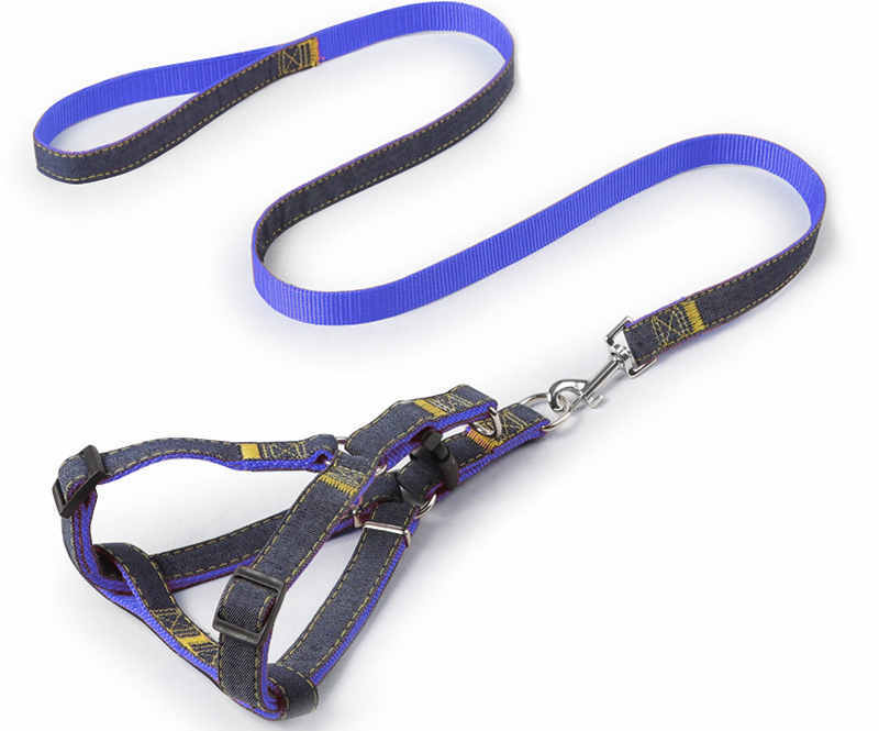 Denim Pet Leash Sewn Cloth Wear-resistant Chest Strap