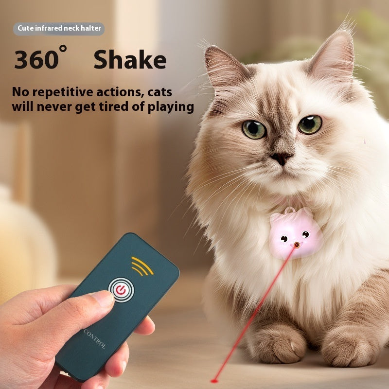 Rechargeable Remote Control Cat Infrared Halter Collar - Interactive Pet Toy with Adjustable Collar for Cats
