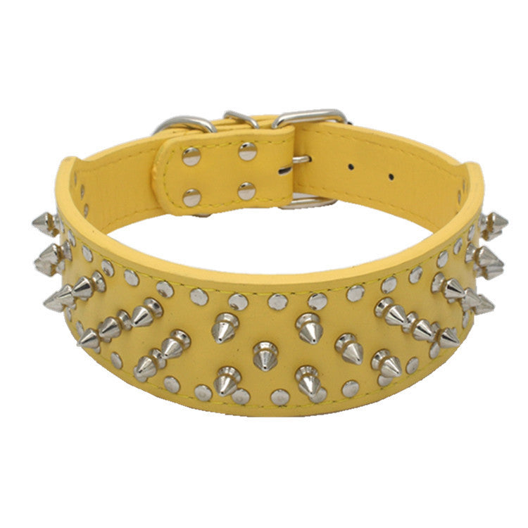 Stylish Bullet Nail Dog Collar for Pets