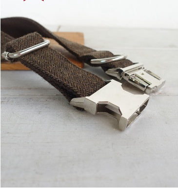 New Alloy Buckle Pet Dog Ring Thickened Dog Collar Bite-resistant Pet Dog Ring Pet Hand Holding Rope