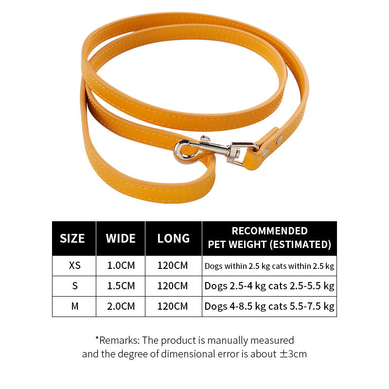 Stylish PU Leather Pet Leash for Dogs and Cats