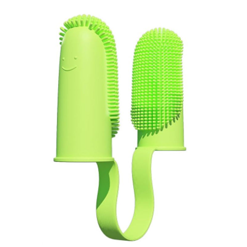 Toothbrush For Dog Finger Toothbrush Kit 135 Surround Bristles For Easy Teeth Cleaning Double Finger Toothbrush Dental Care For Puppies Cats And Small Pets