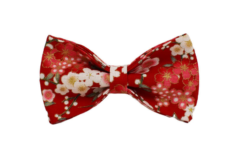 Japanese Floral Dog Collar Alloy Buckle Hand Holding Rope Pet Collar