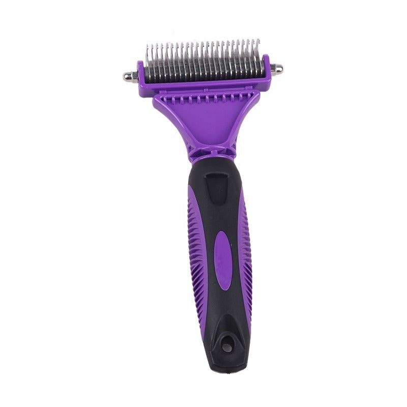 Stainless steel double-sided knot comb