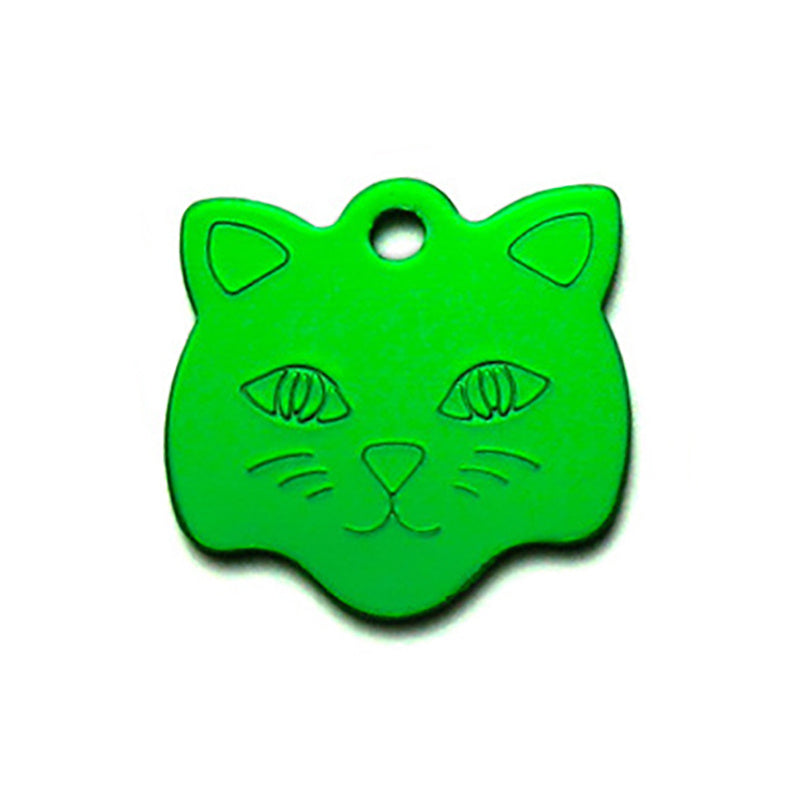 Cat head alumina pet tag