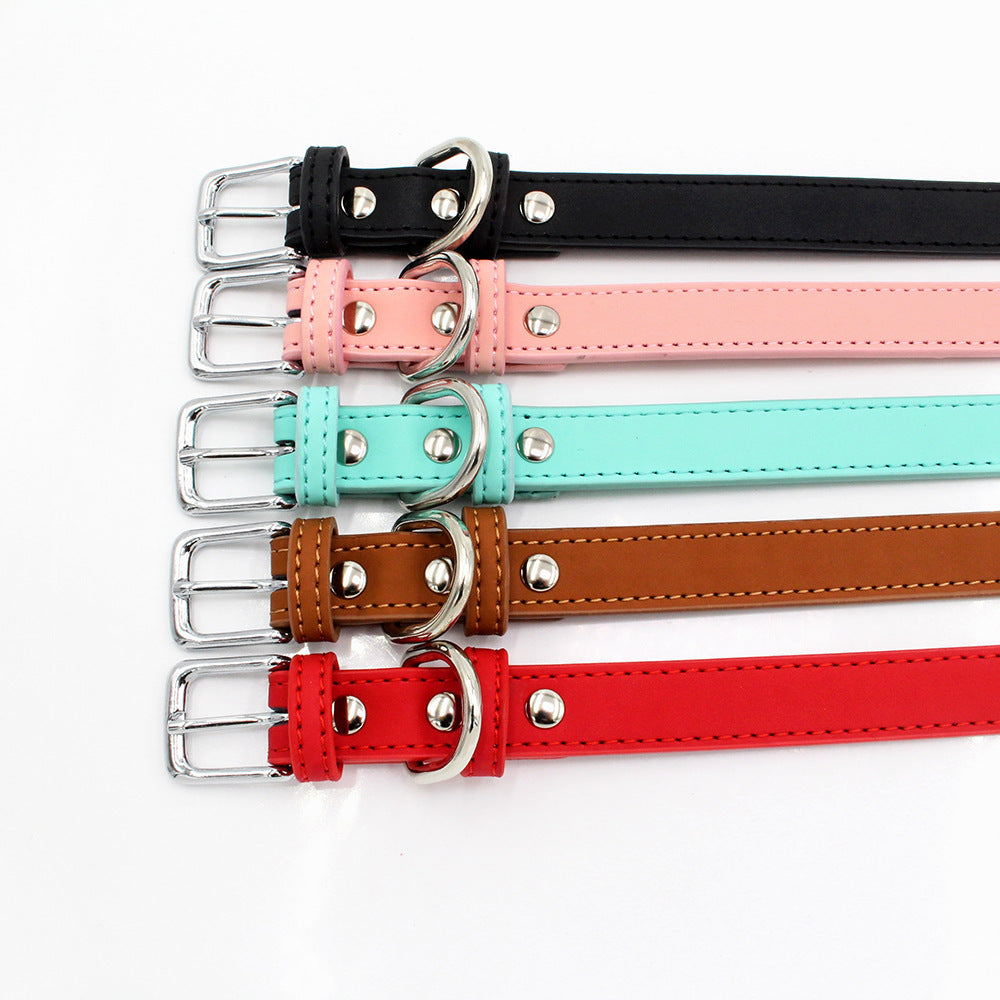 Comfortable PU Leather Pet Collar for Dogs