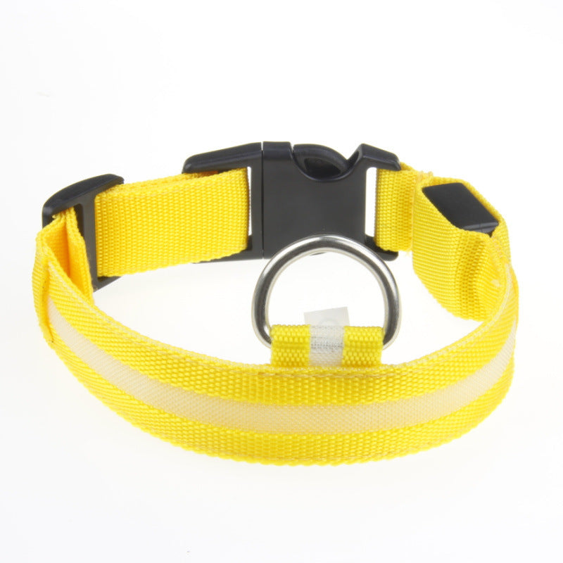 ONDAUM LED Luminous Pet Dog Collar – Rechargeable & Adjustable Night Safety Collar with Multicolor Lights